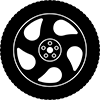 A black and white silhouette of a man's head.